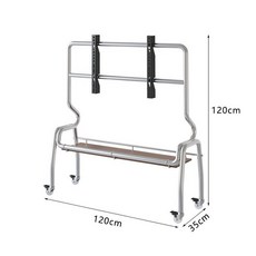 이동식 TV 스탠드 거실 침실용 바퀴형 가정용, 120x35x120