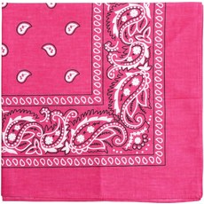 Raylarnia 반다나 여성용 다목적 면 머리띠 55.9cm22인치 페이즐리 카우보이 남성용 핑크 [호환], 핫 핑크