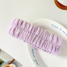 ScottyBear 那隻熊 簡約純色洗臉髮帶, 1個, 紫色