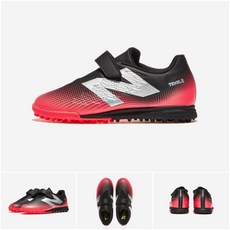 뉴발란스 아동 축구화 블랙 레드 벨크로 키즈 풋살화