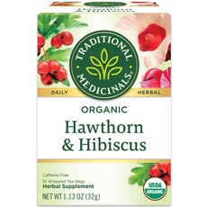 트래디셔널 메디시널스 유기농 산사나무 & 히비스커스 허브차 Traditional Medicinals Organic Hawthorn & Hibiscus Herbal Tea Pro, 1개