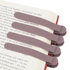 SMUK 6피스 실리콘 자동 책갈피 독서 애호가 여성 남성 어린이 교사를 위한 독특한 책갈피 페이지 키퍼 책 홀더 마커 클립 북 마크 액세서리 선물, 라이트 커피 4개