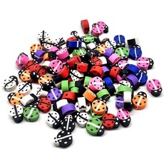 폴리머 클레이 비즈 헤이시 스페이서 비즈 용품 100개 할로윈-3, 무당벌레