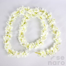 새나로 꽃장식 조화 넝쿨 2M 화이트 베란다