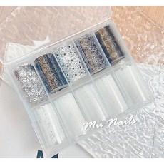 Mu Nails 黑白色花卉指甲轉印貼紙, 1個, TZ-21