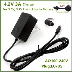 AC 전원 공급 어댑터 충전기 1 시리즈용 4.2V 3A 5.5x2.1mm 18650 리튬 이온 배터리, 01 US, US