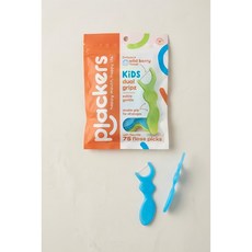 Plackers 兒童牙線棒 水果奶昔口味, 6cm, 75個裝, 1包