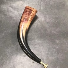 專業黑氂牛角喇叭牛角號，法師銅嘴道教法器，道士常用儀樂器，牛角吹號角道傢用品, 黑花精品牦牛角號35到40厘米一個