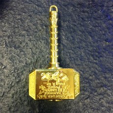 臺灣出貨 Kaeroi 索爾雷神之鎚錘錐槌陀螺 指尖靜音持久旋轉 黑科技桌麵手指小玩具 金屬EDC解舒減壓造型, 金色二代（帶包裝）, 1個