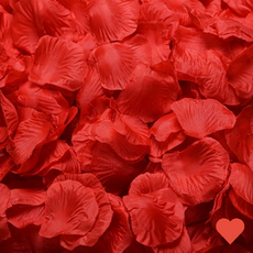 장미 꽃잎 조화 100장 웨딩 프로포즈 소품 PP10225, 오렌지옐로우(10225-3)