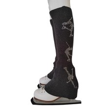 LIUHUO 성인 용 피겨 스케이팅 레그 워머 블랙 - 1, 브론즈