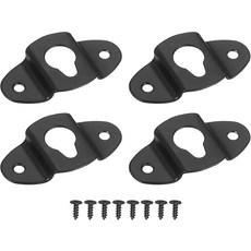 MECCANIXITY 4Pcs 키홀 행거 89 x 02인치 철제 벽걸이 스피커 걸이 브래킷 플레이트 커넥터서라운드 사운드 박스 오디오 프레임용 장착 나사 포함, 16