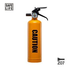 세이프라이프 차량용소화기 Z07 그레이 0.7kg, 1개, CAUTION 옐로우