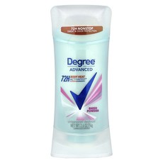 Degree 어드밴스드 72 H Body Heat Activated™ 땀 억제제 데오드란트 시어 파우더 74g(2.6oz), Degree어드밴스드72HBodyHeatActivate, 74g, 1개