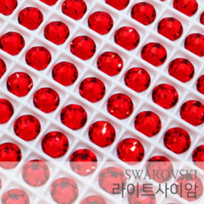 스와로브스키 2088 라이트사이암 빨강 레드, 50개, SS16(3.90mm) 50개, SS16(3.90mm)