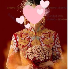 拾光優選好物 新娘手捧花水晶鉆石 婚禮中式婚禮絲帶仿真花新郎接親迎親手伴, 高端奢華中國風,靚麗鉆珠, 1個