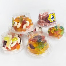 말랑말랑 픽컵 젤리 믹스 어린이 간식 베어젤리 지렁이, 5개, 100g, 랜덤발송