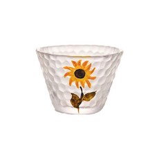 手工手繪水晶玻璃小茶杯 彩色塗鴉設計 透明家用, 1個, 向陽