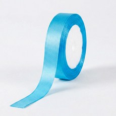 T 공단 리본 단면 스카이블루 20mm 22m 예쁜필통 스트랩 띠지 공예 DIY