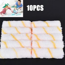 10pcs 4 인치 공예 페인트 폼 롤러 장식 코너 롤러 브러시 스폰지 페인트 롤러 슬리브 장식 그림 도구 세트, 1개