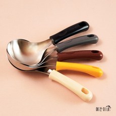 국산 스텐 304 전현무 국자 미니 라면 서빙 소형 우동 작은 국자, 국자받침(스푼받침)1P, 루비레드