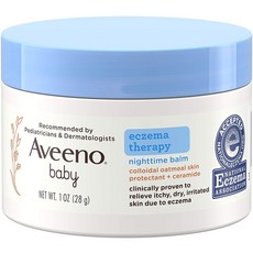 AVEENO BABY ECZEMA THERAPY NIGHTTIME BALM 아비노 베이비 엑지마 테라피 나이트타임 밤 1oz (28g) 1개, 28g