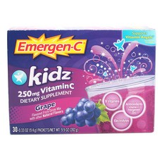 Emergen-C 孩童維他命C沖泡粉隨身包 葡萄口味, 1盒, 30包