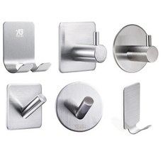 스텐접착식후크 벽부 모자걸이 벽걸이 가방 형 잔솔 벽고리, 1.플러그후크, 1개