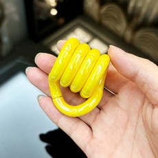 解壓go 熱賣陶瓷系列扭扭樂寶石 專注力訓練減壓神器小玩具, 陶瓷-檸氣黃, 1個