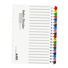 인덱스바인더 학원용파일 20분류 분류속지 학원바인더 59000EA 1EA, 본상품