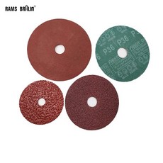 목재 가구 하드웨어 연삭을 위한 5개 섬유 사포 연마 샌딩 디스크, P40, 4 inch 100mm, 03 4 inch 100mm_05 P40