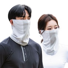 띠아르 러닝 골프 스포츠 기능성 자외선차단 멀티마스크, 1개, 그레이
