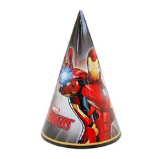 피플스파티 생일파티 고깔모자 어벤져스 12p, 2개, 아이언맨