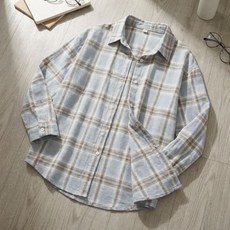 마인드브릿지 여성용 시어 체크 셔츠 M1WS3204