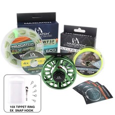 최대 캐치 ID 가공 드래그 스풀 9WT 낚시 알루미늄 조정 경량, GR N R L LINE KIT, 37) GREEN REEL LINE KIT - 3000