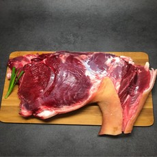 산초원흑염소 국내산 뼈없는 흑염소고기 염소고기 부위별(갈비/목살/앞다리살/뒷다리살/등심/배받이살), 500g, 1개, 뒷다리살+사골육수2팩+전골양념장