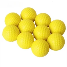 골프 연습공 10개 PU 탄성 실외 실내 스펀지 노란색, yellow-10 pcs, 1세트