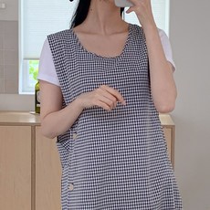 파티굿즈 체크 앞치마 빅사이즈 유치원 어린이집 교사, 블랙M, 1개