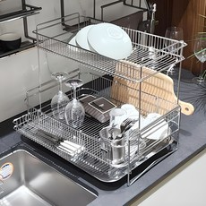 ENEX Unik餐具瀝水架, 單一顏色, 1個, 2層