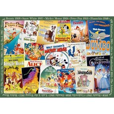 [5] Ravensburger 디즈니 빈티지 영화 포스터 성인용 1000피스 직소 퍼즐 - 12000689 - 수제 공구 독일산 모든 조각이 완벽하게 맞습니다, 오리지널 포장