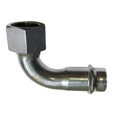 【DIY合作社】附發票 雙壓水栓彎頭(長) 4分到1吋 壓接另件, 1個