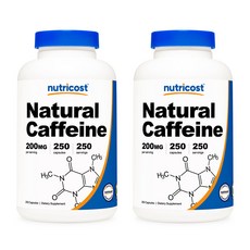 뉴트리코스트 내추럴 카페인 200mg, 250정, 2개