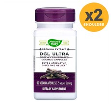 네이처스 웨이 DGL Ultra 75mg 90캡슐, 90정, 2개