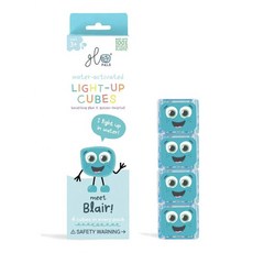 글로팔즈 (GLO PALS) 미국에서 온 물놀이 라이트업 큐브 LED 큐브 (물에 넣으면 불이 켜져요!), 1개, 파랑