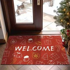 크리스마스 발판 매트 가게 카페 미끄럼방지 현관 매장용, 1개, AC. 30 크리스마스 선물