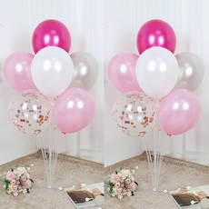 파티앤온 풍선꽂이 펄풍선 스탠드 장식 세트, 2개, 2.러블리 반짝