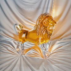 十二生肖系列 獅子造型工藝酒瓶 - 高硼硅玻璃泡酒瓶, 1個, 750ml