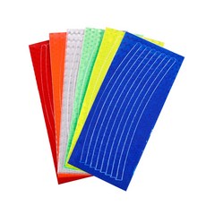 자전거 고희도 야광 반사 안전 발광 26인치 휠 데칼 스티커 세트, 1세트, 실버+그린