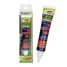 트리플 UV 집어제 익사이트 젤 새우 그린 바르는 유인제 바다 민물 브러쉬 포함, 1개