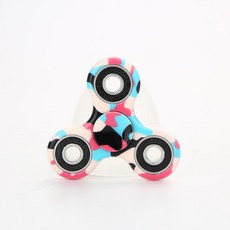 精選熱賣指尖陀螺 帶燈光靜音三葉旋轉減壓玩具, 1個, 出口迷彩四軸承【2號色】